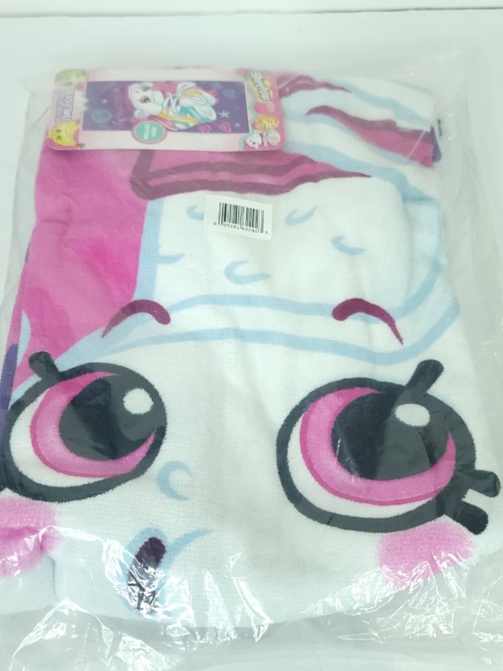 I Love Shopkins Hearts Purple Beach Bath Swim Towel 28" x 58" New Sneaky Wedge